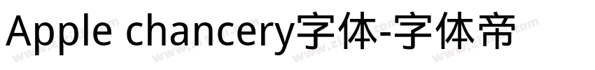 Apple chancery字体字体转换